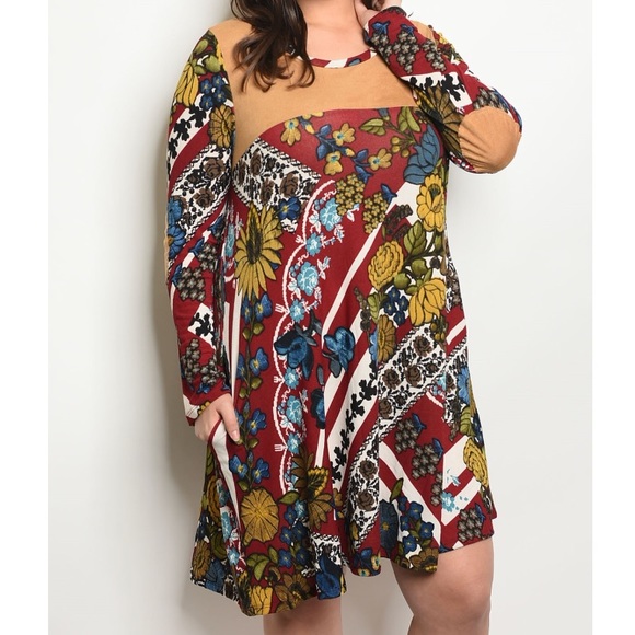 HailJax Dresses & Skirts - ➕Trendy Elbow Patch Tunic Dress